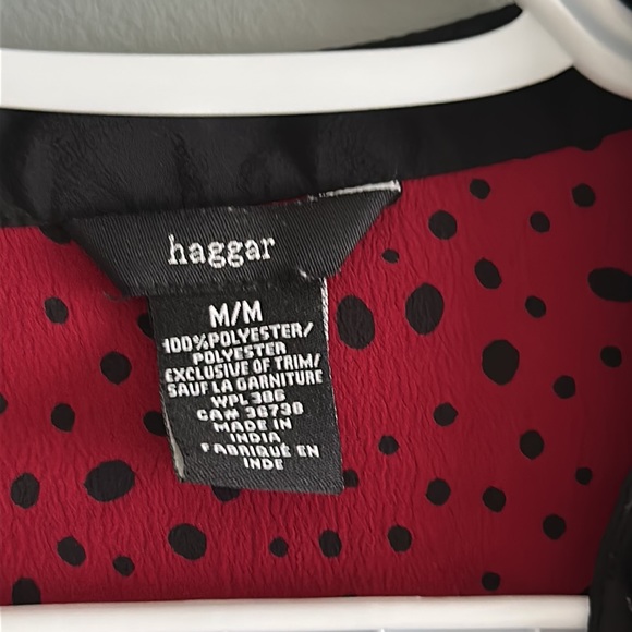 Haggar long sleeve button down shirt / blouse size M - Picture 3 of 6